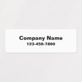 Business Name White Phone Number Product Etiketten (Design 1)