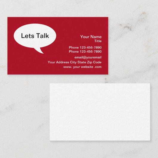 Business Networking Clever Visitenkarte (Vorne/Hinten)