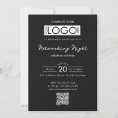 Business Networking Dinner Event Logo QR Code Einladung (Vorderseite)