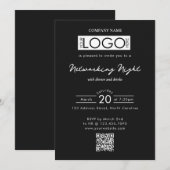Business Networking Dinner Event Logo QR Code Einladung (Vorne/Hinten)