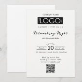 Business Networking Dinner Event Logo QR Code Einladung (Vorne/Hinten)