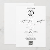 Business Networking Dinner Event Logo Script Einladung (Vorne/Hinten)