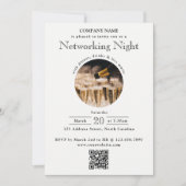 Business Networking Dinner Event Photo QR Code Einladung (Vorderseite)