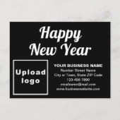 Business New Year Black Holiday Postkarte (Vorderseite)