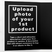 Business New Year Black Trifold Card Dreifach Gefaltete Karte (Innen Erste Seite)