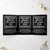 Business New Year Black Trifold Card Dreifach Gefaltete Karte (Innenseite)