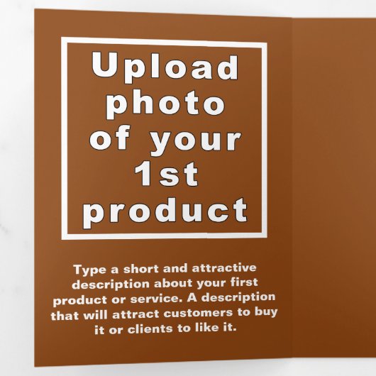 Business New Year Brown Trifold Card Dreifach Gefaltete Karte (Innen Erste Seite)