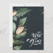 Business New Year Elegante Magnolia Feiertagskarte (Vorderseite)
