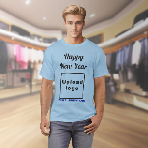 Business New Year Gruß auf Light Blue T - Shirt
