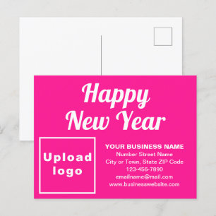 Business New Year Pink Holiday Postkarte
