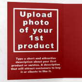 Business New Year Red Trifold Card Dreifach Gefaltete Karte (Innen Erste Seite)