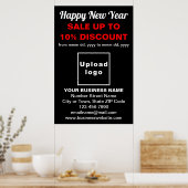 Business New Year Sale auf Black Poster (Küche)