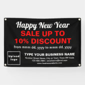 Business New Year Sale auf Black Rectangle Banner (Horizontal)