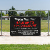 Business New Year Sale auf Black Rectangle Banner (Insitu)