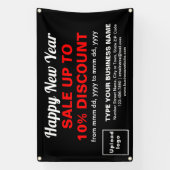 Business New Year Sale auf Black Rectangle Banner (Vertikal)