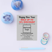 Business New Year Sale auf grauem Flyer (Einzeln)