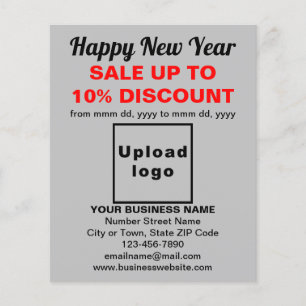 Business New Year Sale auf grauem Flyer