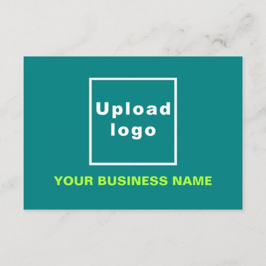 Business New Year Small Aquamarin Green Flat Card (Rückseite)