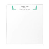 Business Notepad mit benutzerdefinierter Aquamarin Notizblock (Vorderseite)