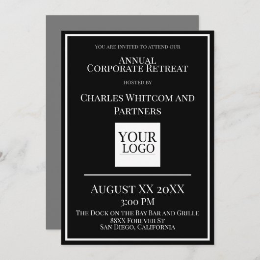 Business- oder Corporate-Event mit benutzerdefinie Einladung (Vorne/Hinten)