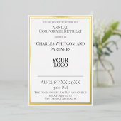 Business- oder Corporate-Event mit benutzerdefinie Folieneinladung (Stehend vorne)