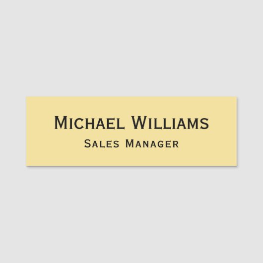 Business Office ID für moderne Gold Mitarbeiter Namensschild (Vorderseite)