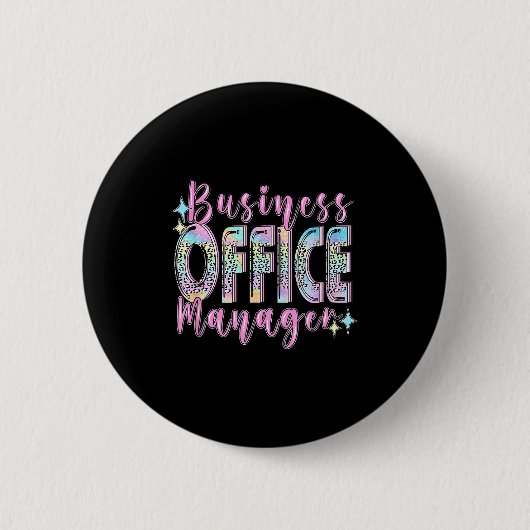 Business Office Manager Funny Front Teamwork Regio Button (Vorderseite)