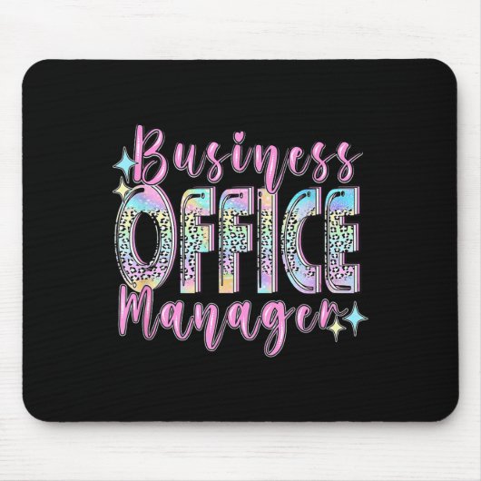 Business Office Manager Funny Front Teamwork Regio Mousepad (Vorne)