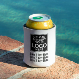 Business Office mit Logos und Kontaktinformationen Dosenkühler