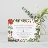 Business Open House Weihnachtsfeiertag Einladung (Stehend Vorderseite)
