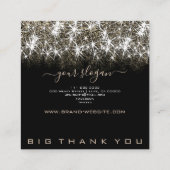 Business Opening Golden Glitzer Berufliches Ereign Quadratische Visitenkarte (Rückseite)