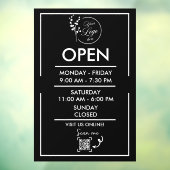 Business Opening Hours Schedule Window Cling Decal Fensteraufkleber (Blatt 3)