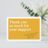 BUSINESS ORDER INSERT chic danke Ihnen gelb (Stehend Vorderseite)