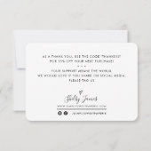 BUSINESS ORDER INSERT chic danke Ihnen Pilz (Rückseite)