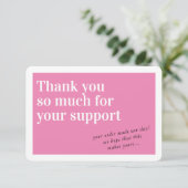 BUSINESS ORDER INSERT chic danke Ihnen pink (Stehend Vorderseite)