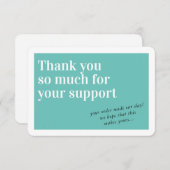 BUSINESS ORDER INSERT Chic Danke Minze grün (Vorne/Hinten)