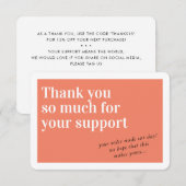 BUSINESS ORDER INSERT chic danke Orange (Vorne/Hinten)
