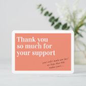 BUSINESS ORDER INSERT chic danke Orange (Stehend Vorderseite)