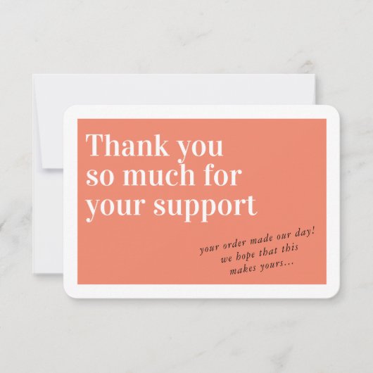 BUSINESS ORDER INSERT chic danke Orange (Vorderseite)