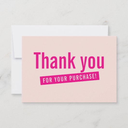 BUSINESS ORDER INSERT Modernes Dankeschön an hellr Dankeskarte (Vorderseite)