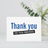 BUSINESS ORDER INSERT Modernes Dankeschön an könig Dankeskarte (Stehend Vorderseite)