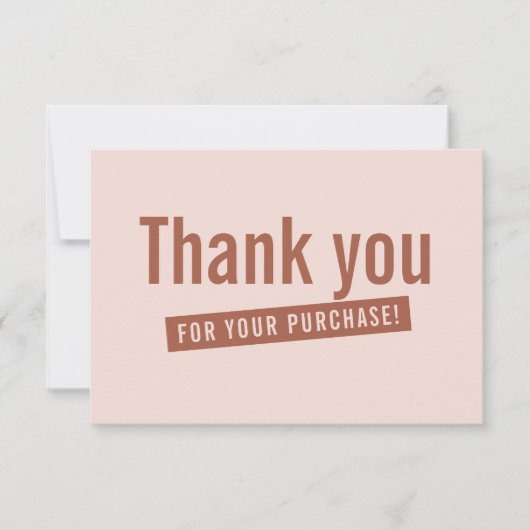 BUSINESS ORDER INSERT Modernste Dankeschön an Pink Dankeskarte (Vorderseite)