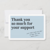 BUSINESS ORDER INSERT trendy Danke blass blau (Vorderseite)