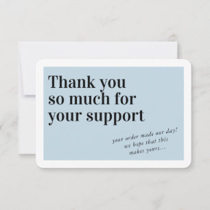 BUSINESS ORDER INSERT trendy Danke blass blau