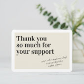 BUSINESS ORDER INSERT trendy danke Elfenbein Creme (Stehend Vorderseite)