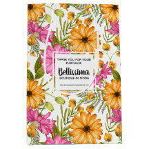 Business Packaging Modern Yellow Pink Floral
