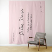 Business Pale Black Salon Selfie Station Wandteppich (Beispiel)