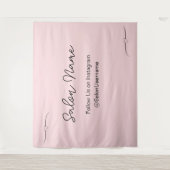 Business Pale Black Salon Selfie Station Wandteppich (Vorderseite)