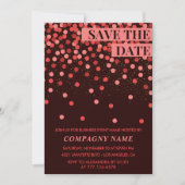 Business Party Save the Date Confetti Einladung (Vorderseite)