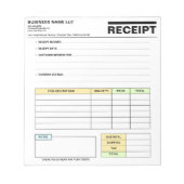(Business Payment Pad) Sales Invoice Receipt Book Notizblock (Vorderseite)